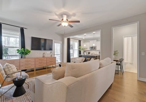 Unwind and share memorable moments with your group in the spacious open-concept living area.