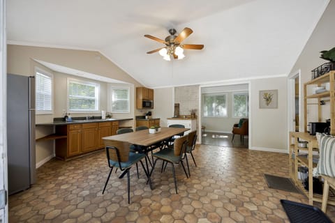 Spacious kitchen is perfect for gathering with your travel companions