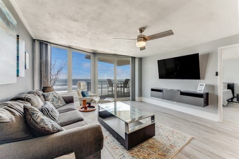 Bright living room with timeless ocean view