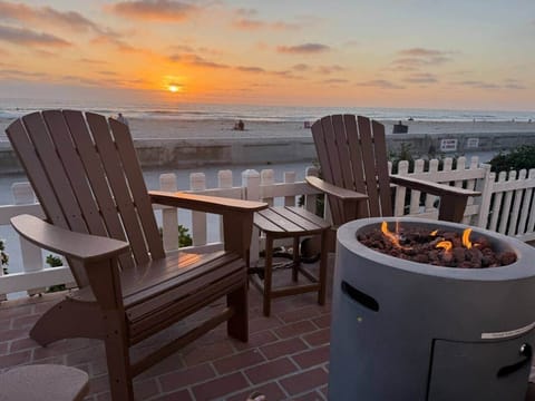 Enjoy the sunsets on our private patio overlooking the beach, the waves and the sun