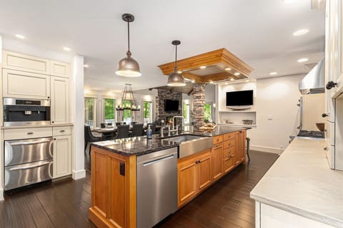 Beautiful modern kitchen with plenty of space to prepare a meal at home