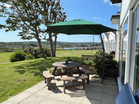 View of Colwall Bay and Needles from patio.