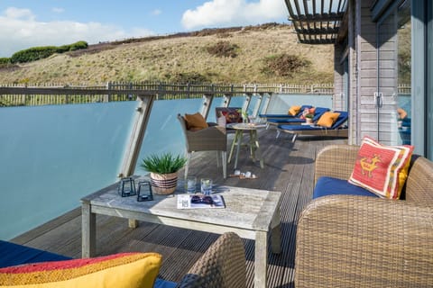 Balcony at Mabyn, The Village, Watergate Bay, self catering with Beach Retreats.