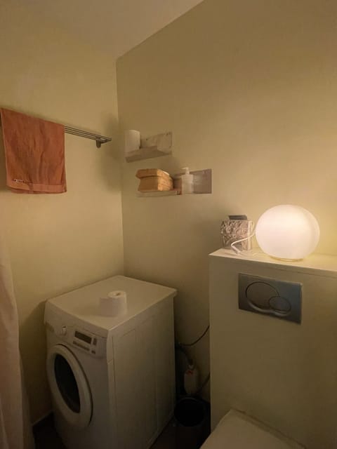 bathroom with washing machine