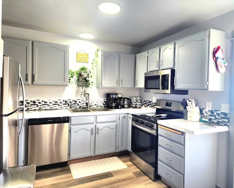 Fully stocked kitchen
