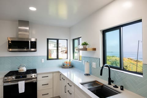 Kitchen sink with Ocean Views.