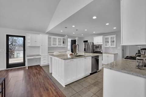 Prepare meals with ease in this modern and functional kitchen.