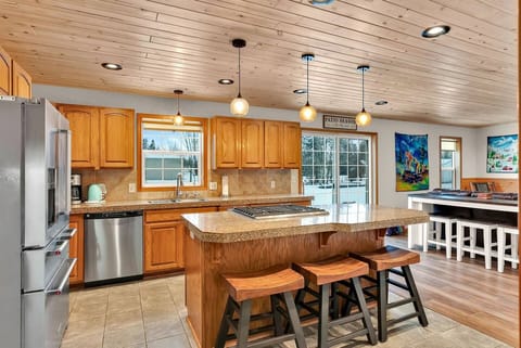 Kitchen and family room