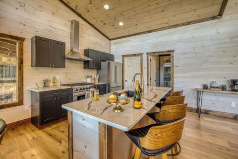 Brand new fully stocked kitchen.