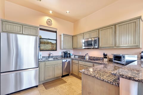 Fully stocked kitchen with a view