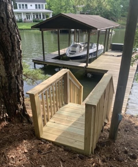 One of the two private docks on property. 