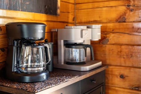 Start your mornings right with your choice of brew from the dual coffee makers—perfect for a peaceful start before a day of adventure.