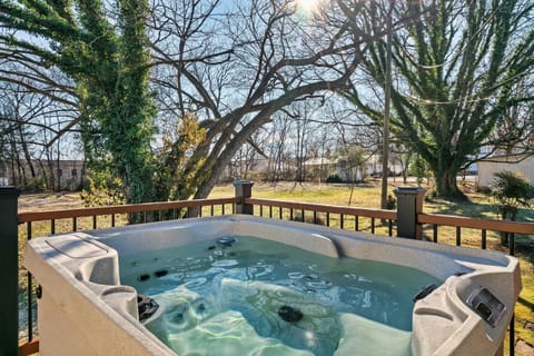 Relax in your private hot tub while enjoy nature.