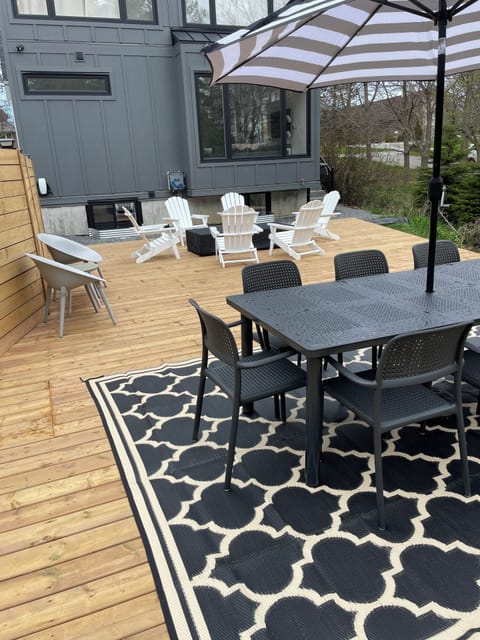 Brand new, relaxing outdoor space with lots of room to chill on your vacation