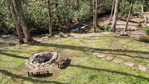 Back yard looking down from deck