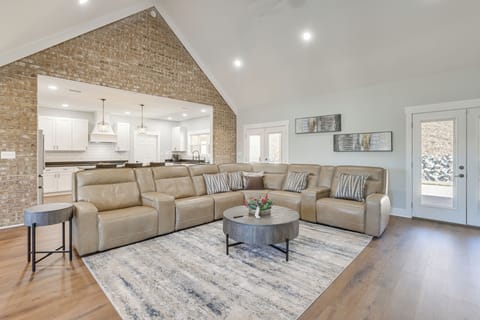 Living Room | Free WiFi | Central A/C | Electric Fireplace | 1st Floor