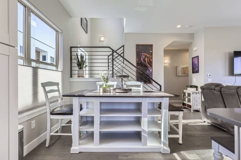 Enjoy a game night in a modern setting.