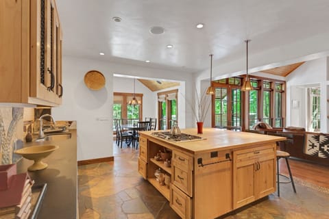 Indoors, Floor, Kitchen, Kitchen Island, Cooktop