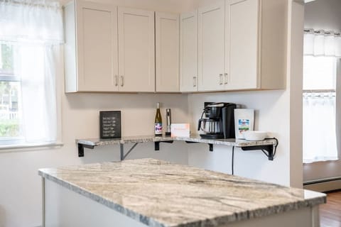 Enjoy a fresh cup of locally ground coffee in this dedicated coffee nook