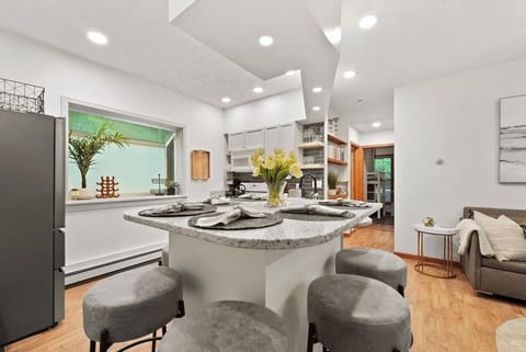 Fully equipped kitchen with modern appliances and plenty of counter space