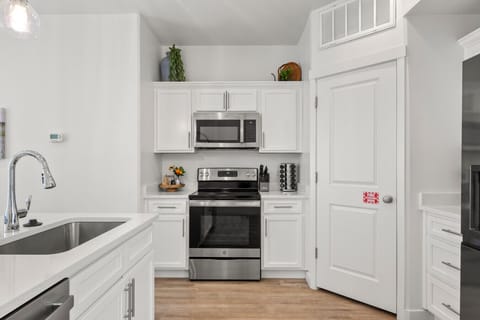 Fully equipped kitchen with modern appliances