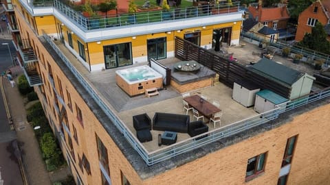 Relax and enjoy the view while sitting on the rooftop.