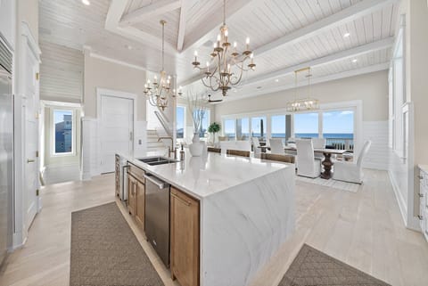 Pink Tequila Sunrise | Gourmet Kitchen | High Top Dining Area |  Panoramic Gulf Views | 2nd Floor