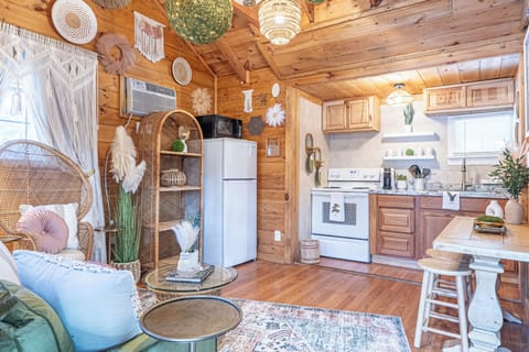 Vintage market kitchen and living area