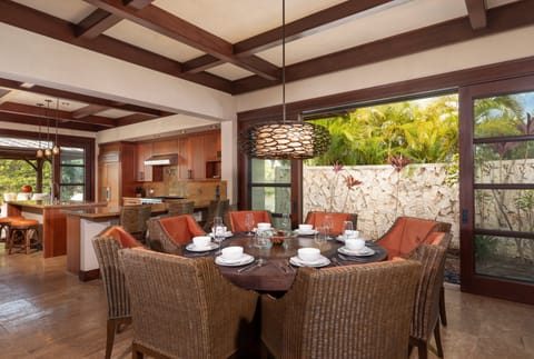 Spacious open concept kitchen and dining area