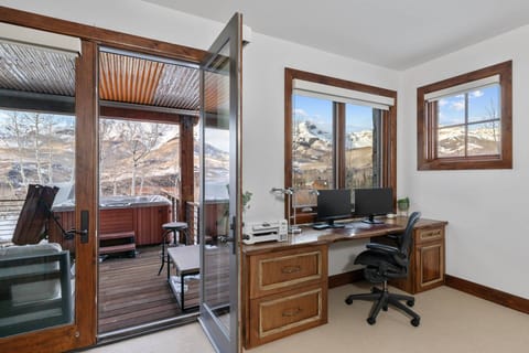 Hot tub access straight from the lower level suite