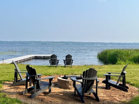 Outdoor seating around the new fire pit! Perfect for making s'mores or cooking up some WI brats! 