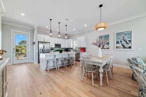 Dining area and kitchen