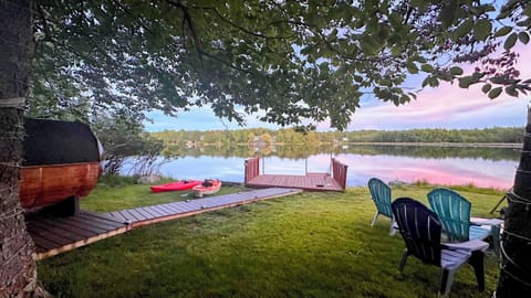 Backyard lake fron