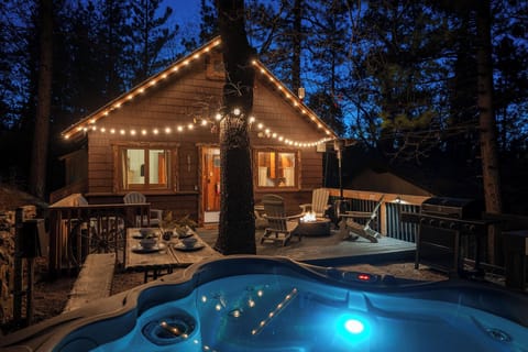 Relaxing hot tub evening