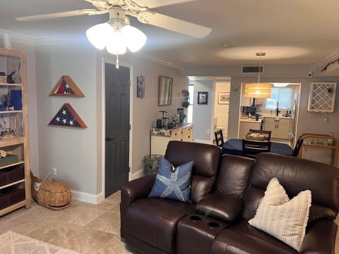 Living area looking towards the dining area and kitchen