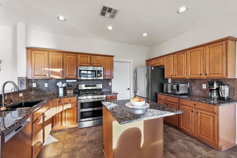 Fully stocked kitchen