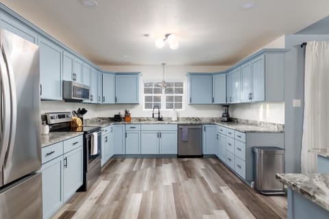 Our fully stocked kitchen