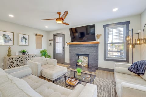Greenville Vacation Rental | 3BR | 3BA | 1,530 Sq Ft | Stairs to Access