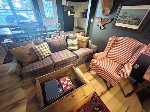 Cozy couch another guest can easily nap or sleep on.