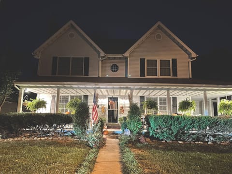 night view of front of main house
