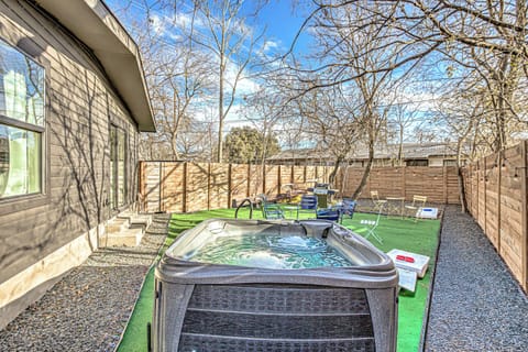 Unwind in the private hot tub