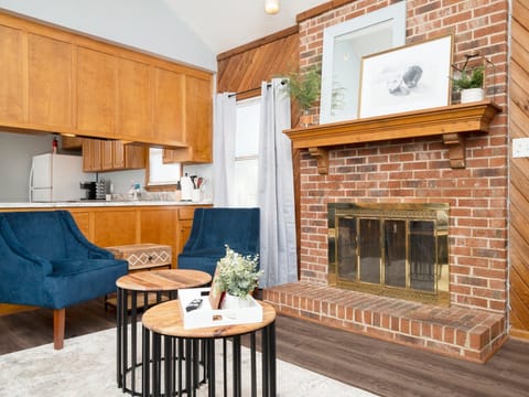 Gather by the fireplace with family and friends for a cozy experience! 