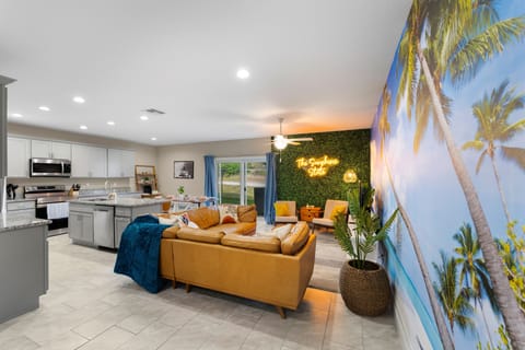  Living Room: A stylish rug enhances the comfort of the room.