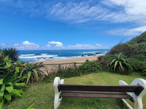 View from the bench in front of the Garden Cottage 