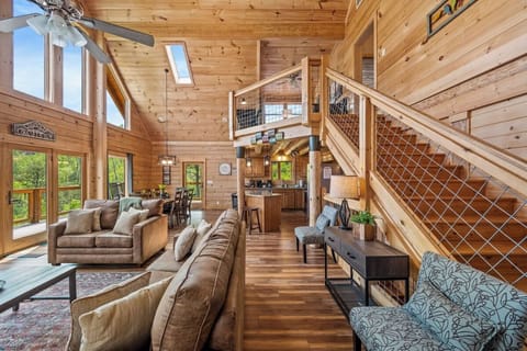 Rustic Retreat's cozy living area