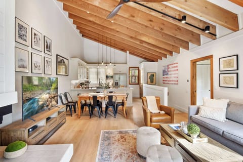 Open living space with dining area