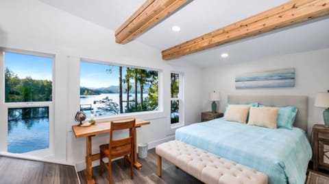 An ocean-view bedroom.