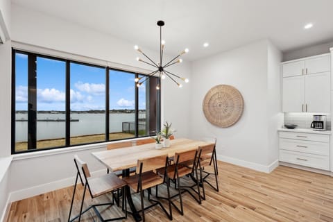 Inside table for 8 plus 4 barstools