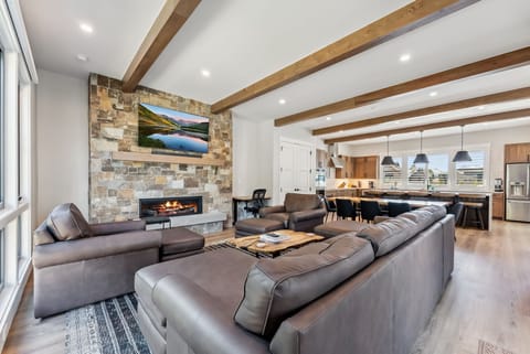 Relax by the fireplace