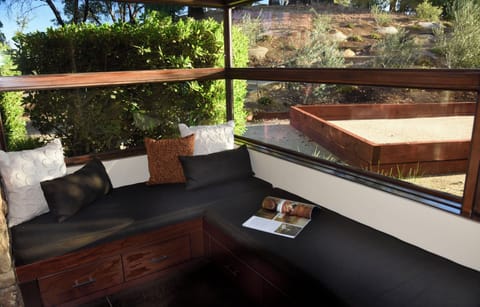 Window seat by second bedroom